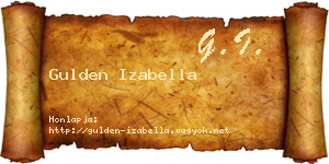 Gulden Izabella névjegykártya